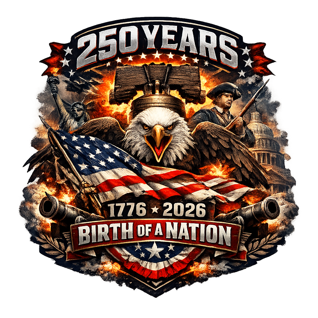 America 250 Sticker – 1776-2026 Birth of a Nation Patriotic Eagle