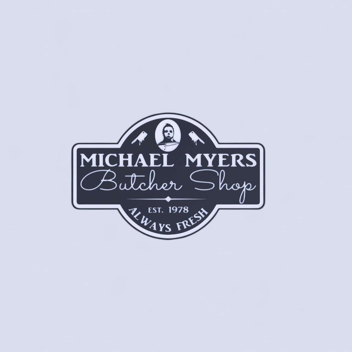 Michael Myers Butcher Shop Sign: Retro Horror Halloween Decor-Digital Chaotik