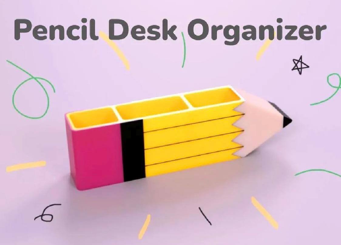 Pencil Desk Organizer | Fun Stationery Storage for Teacher, Student-Digital Chaotik