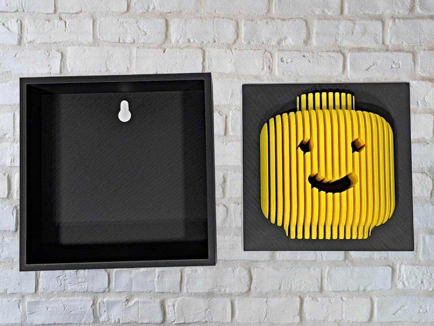 3D Brick Man Head Wall Art | Playful Game Room Decor-Digital Chaotik