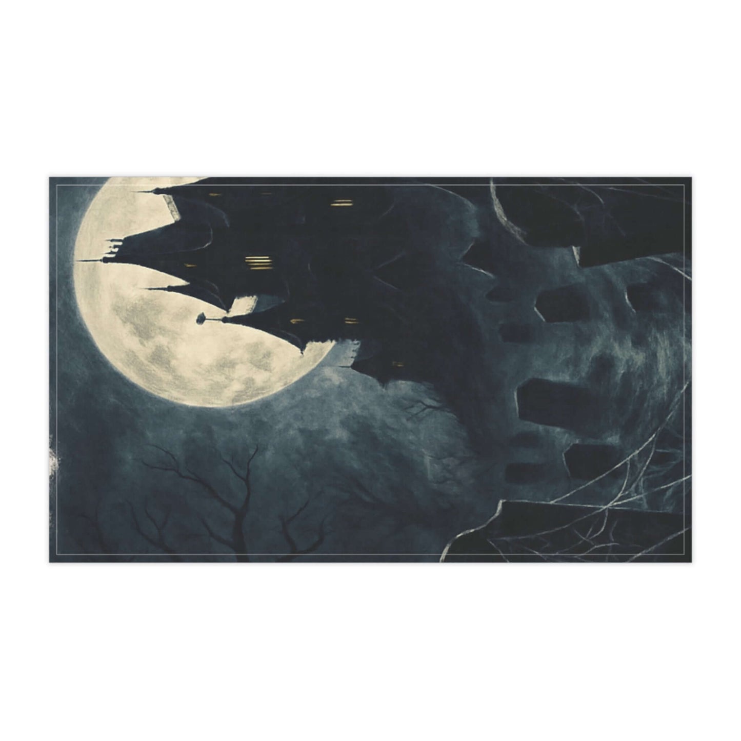 Halloween tea towel- Spooky Kitchen Decor, Gothic Style Dish Towels-Digital Chaotik