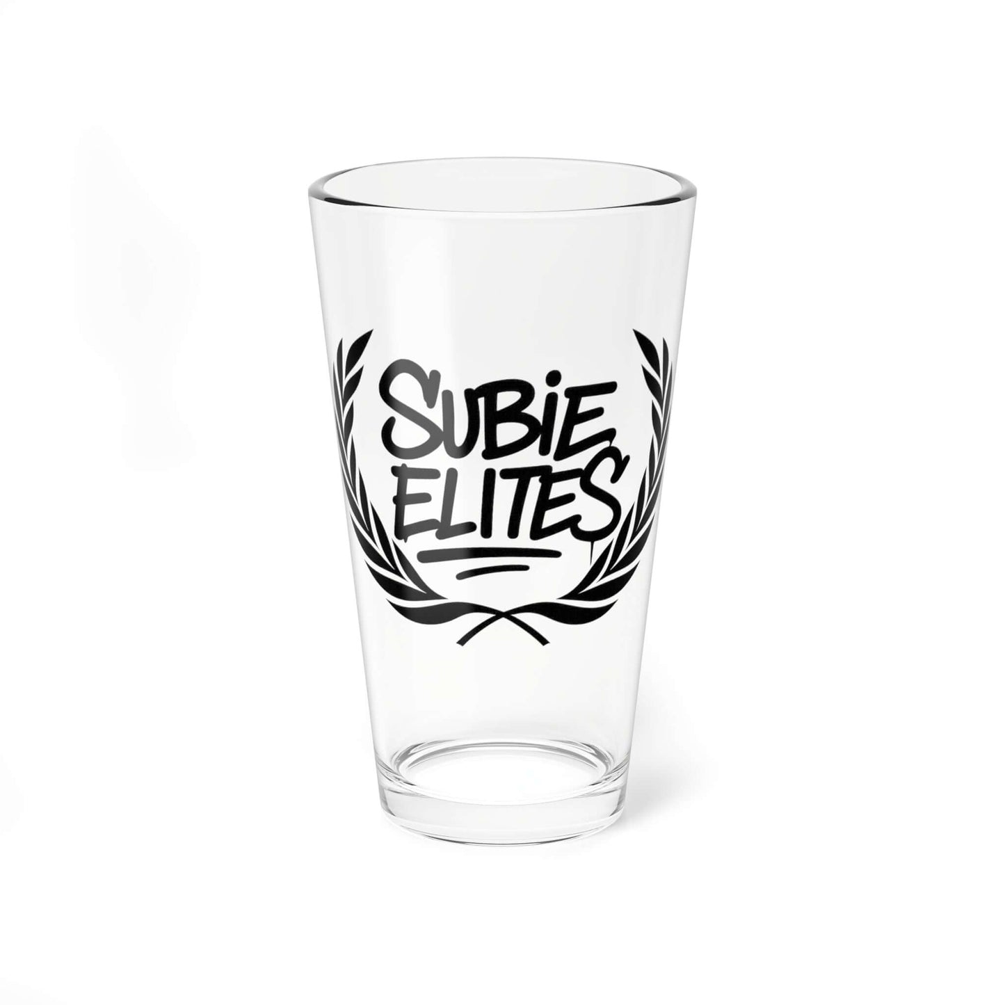Mixing glass Subie Elites Official Logo16oz - Subaru Enthusiast Gift-Digital Chaotik