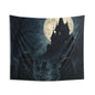 Halloween Tapestry wall, Gothic Decor, Haunted House Tapestry-Digital Chaotik