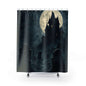Halloween Shower Curtain, Spooky Bathroom Decor, Gothic Home Accents-Digital Chaotik