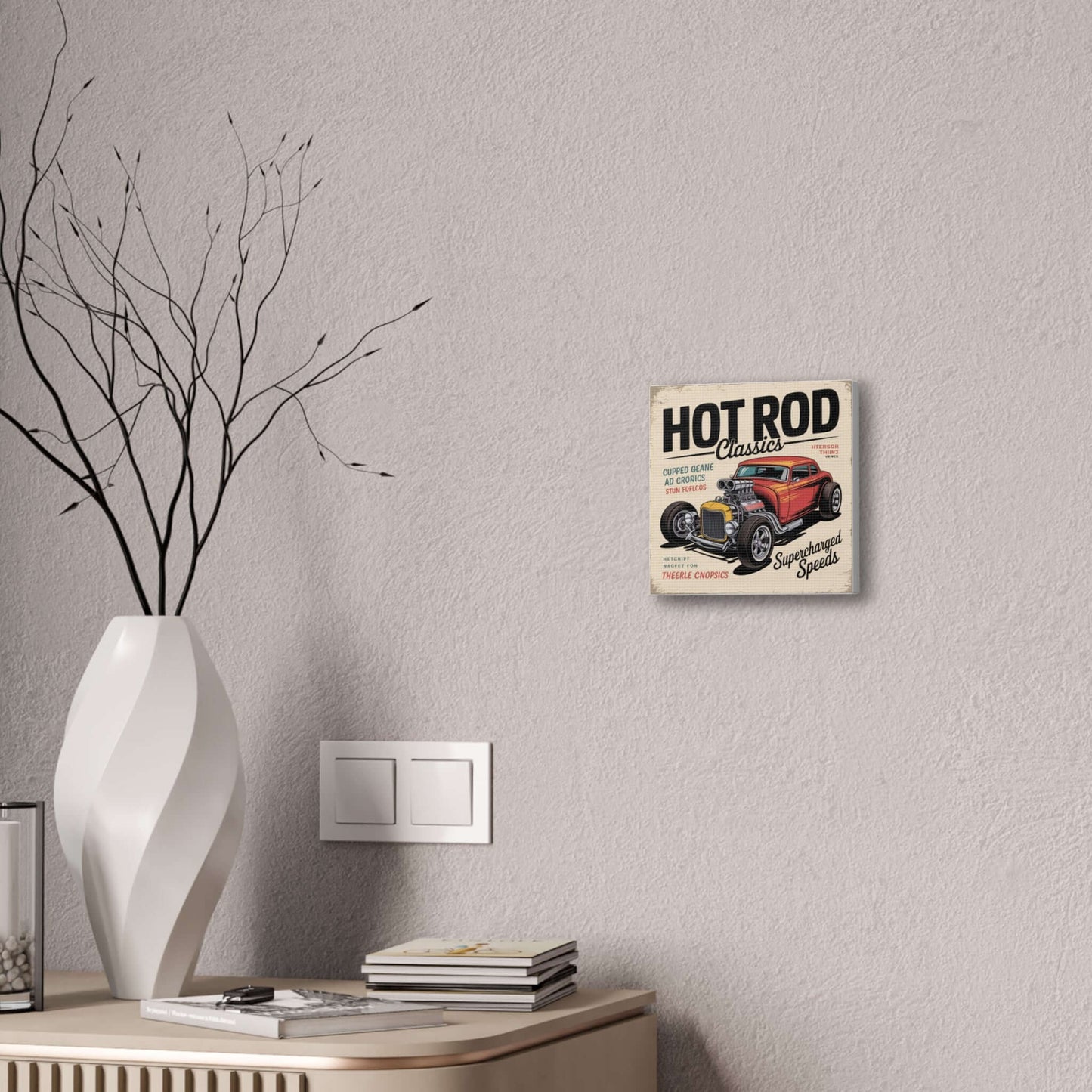 Hot Rod Decor Classics Retro Car Canvas | Vintage Muscle Car Wall Art-Digital Chaotik