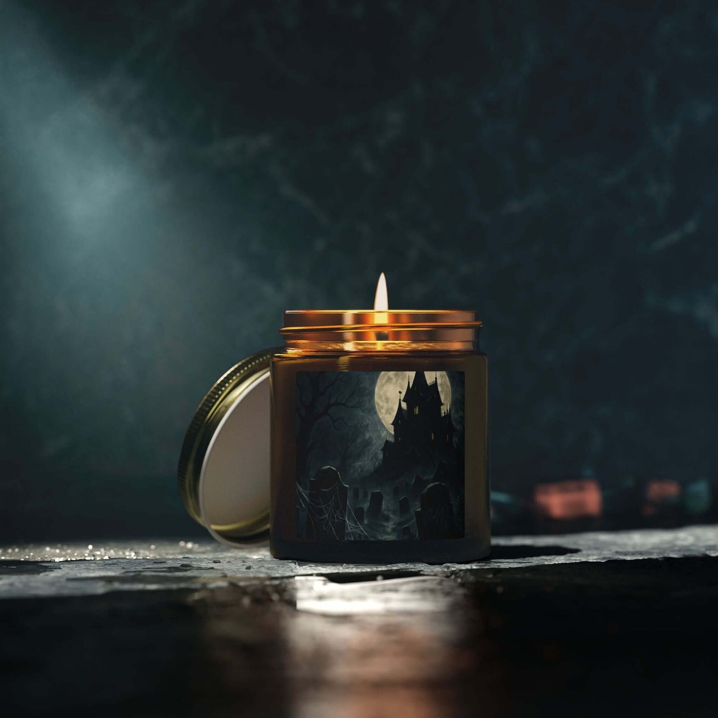 Halloween candle, Spooky Home Decor, Halloween Gift-Digital Chaotik
