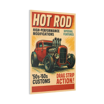 Hot Rod art Retro Car Canvas | 1950s '50s-'60s Custom Drag Strip-Digital Chaotik