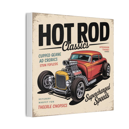 Hot Rod Decor Classics Retro Car Canvas | Vintage Muscle Car Wall Art-Digital Chaotik