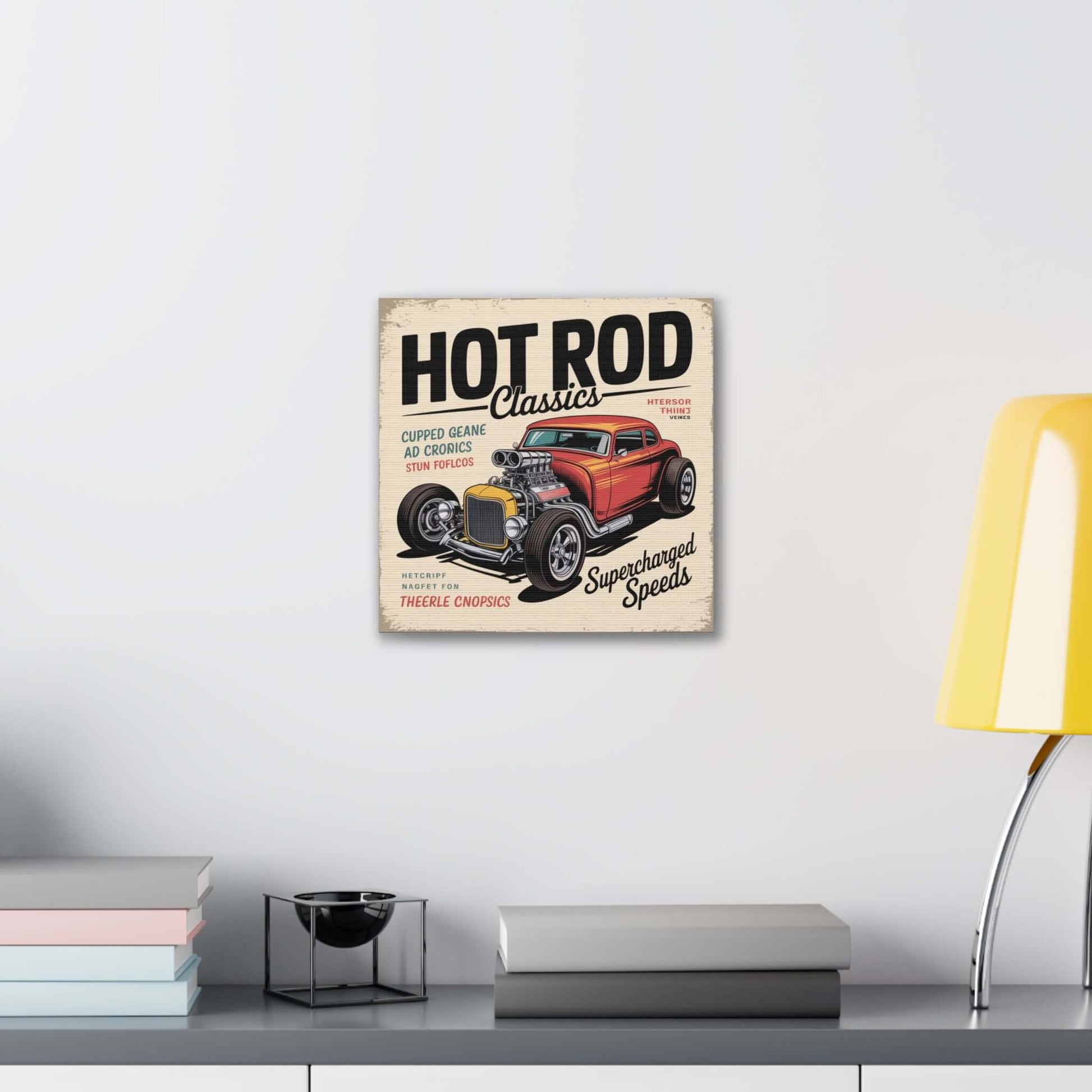 Hot Rod Decor Classics Retro Car Canvas | Vintage Muscle Car Wall Art-Digital Chaotik
