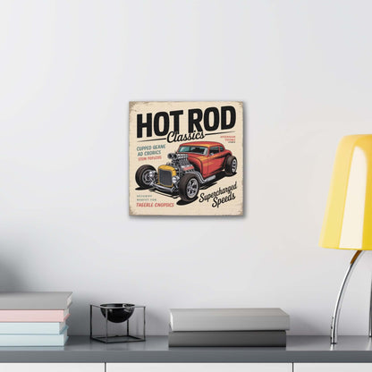 Hot Rod Decor Classics Retro Car Canvas | Vintage Muscle Car Wall Art-Digital Chaotik