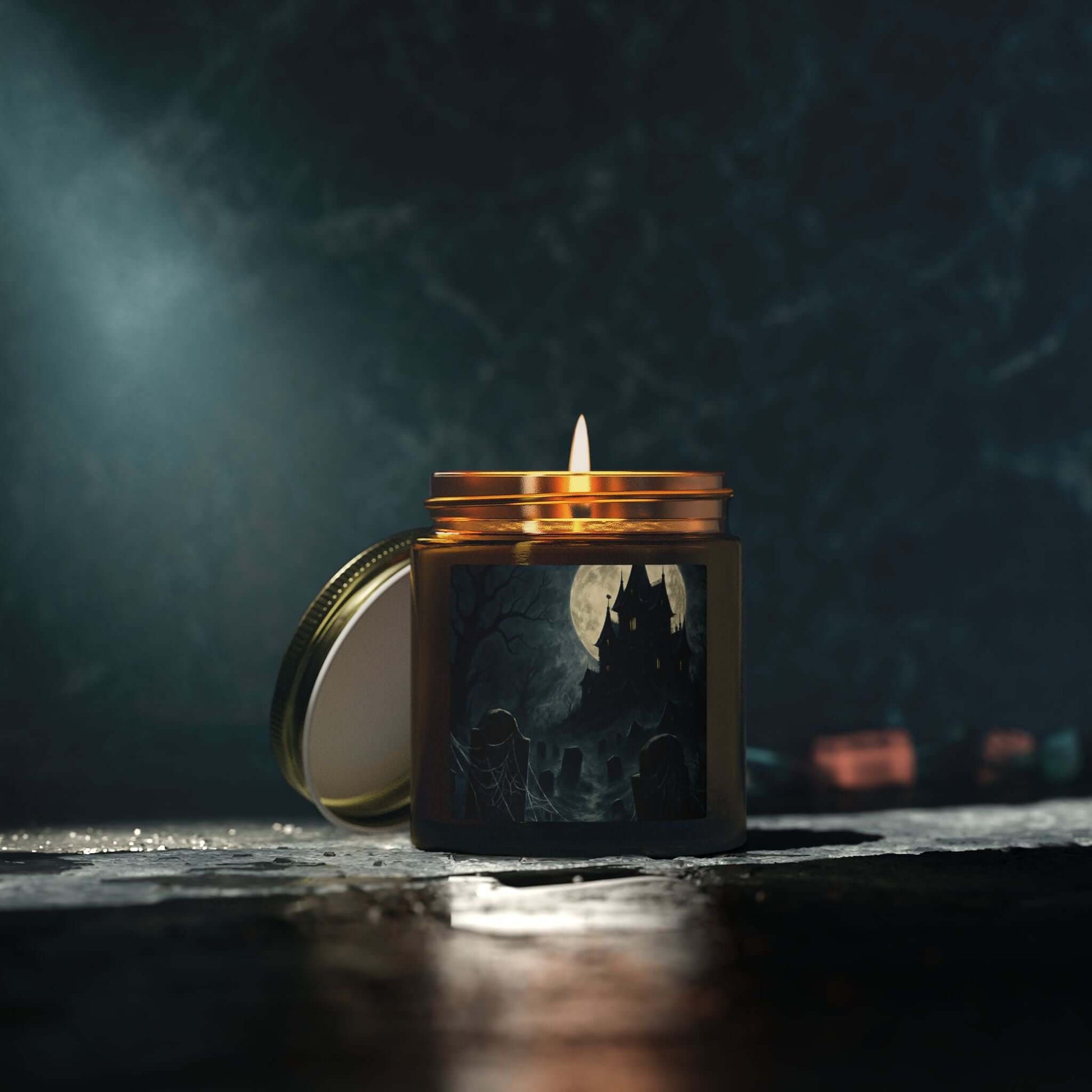 Halloween candle, Spooky Home Decor, Halloween Gift-Digital Chaotik
