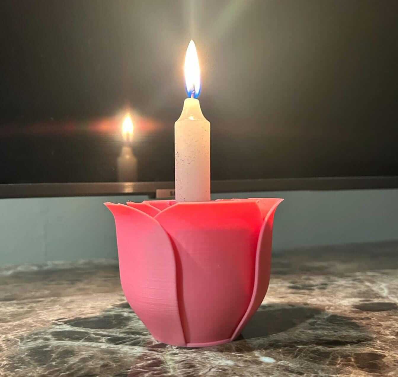 Elegant Rose Candlestick Holder - Home Decor-Digital Chaotik