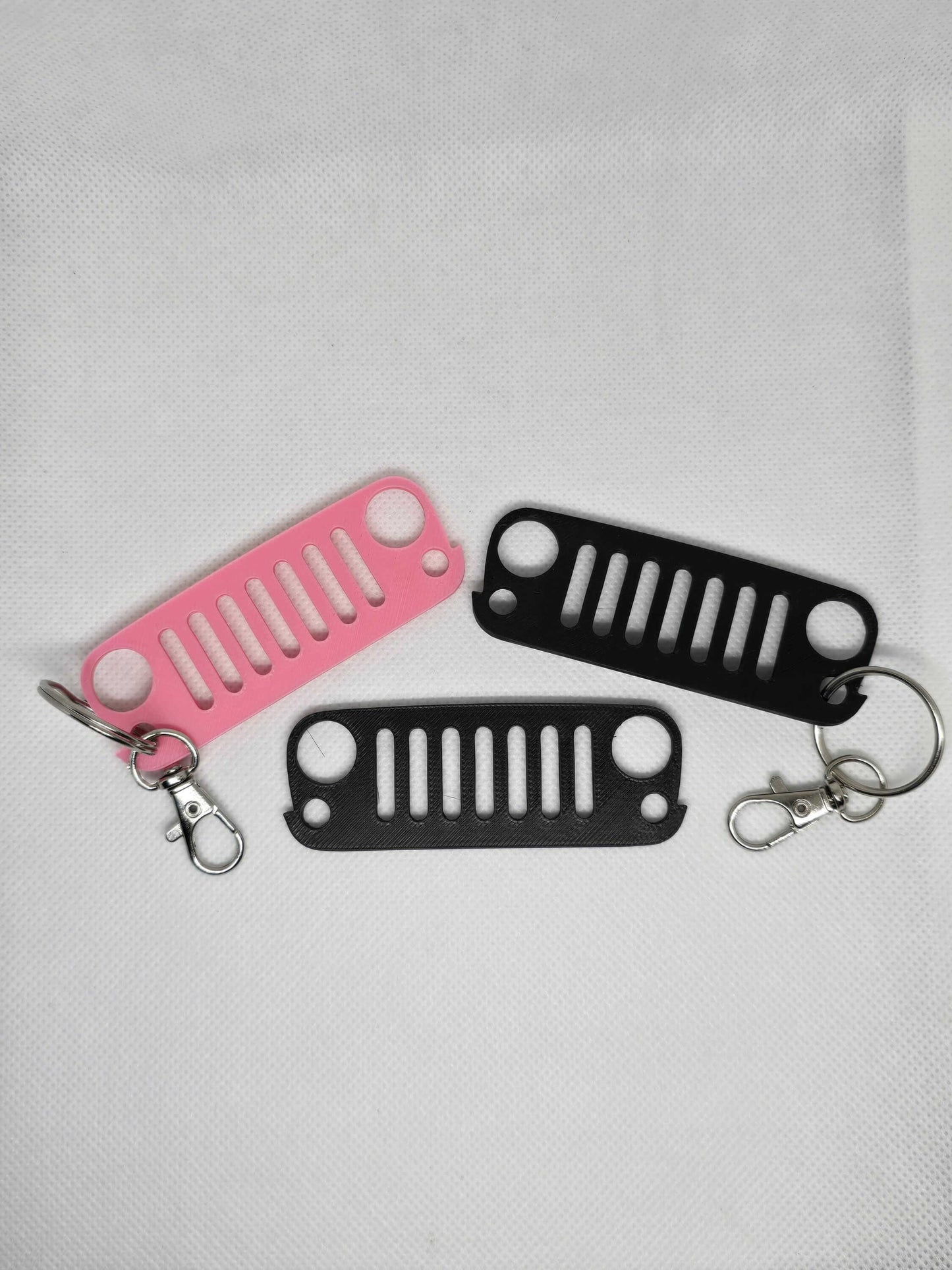 Handcrafted Jeep Wrangler Grille Keychain: Automotive Accessory-Digital Chaotik