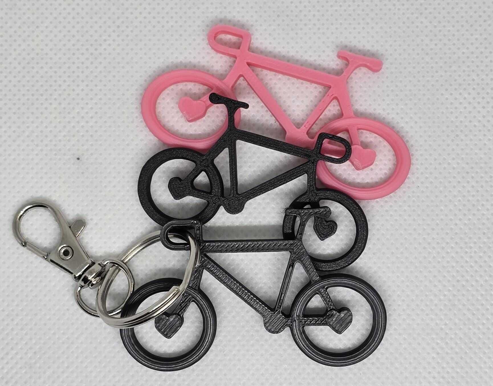 Heart Wheel Bicycle Keychain: 3D Printed Bike Lover Gift-Digital Chaotik
