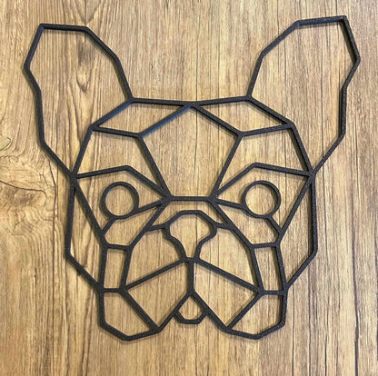 Geometric Pug Wall Decor: Modern Dog Art-Digital Chaotik