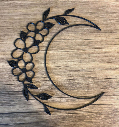 Floral Moon Wall Decor-Digital Chaotik