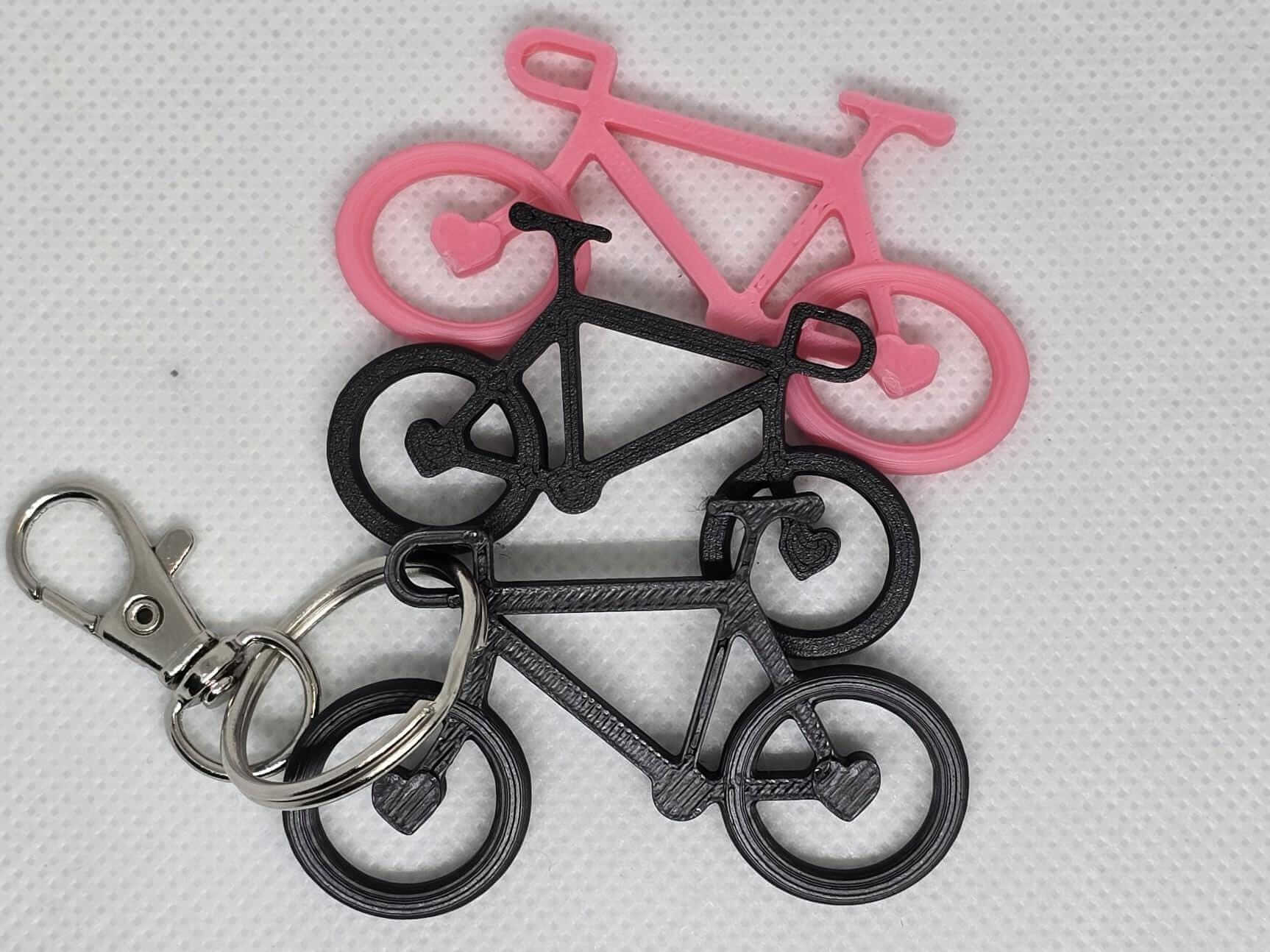 Heart Wheel Bicycle Keychain: 3D Printed Bike Lover Gift-Digital Chaotik