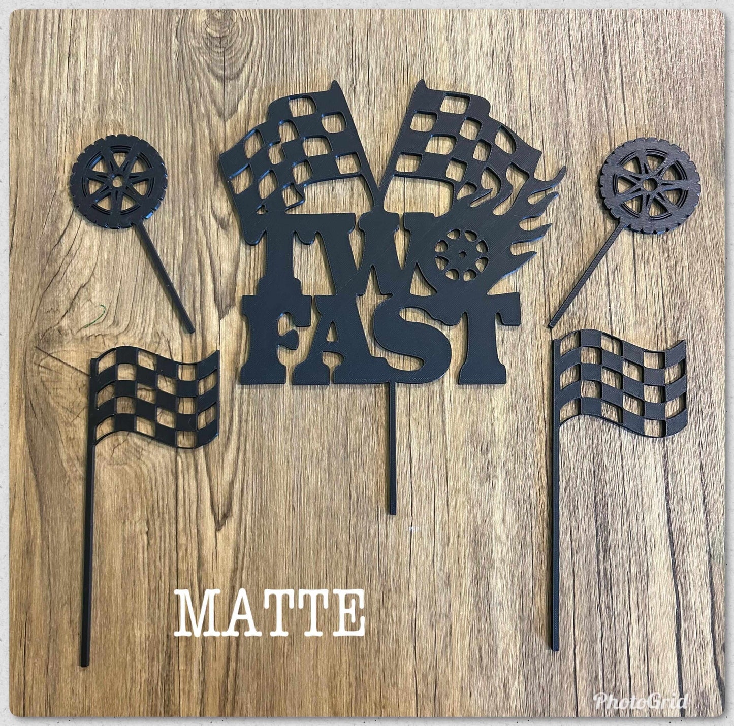 Two fast cake topper set-Digital Chaotik