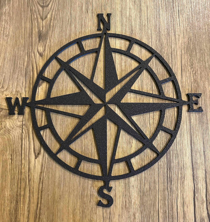 Metal Compass Wall Decor: Boho Living Room Art-Digital Chaotik