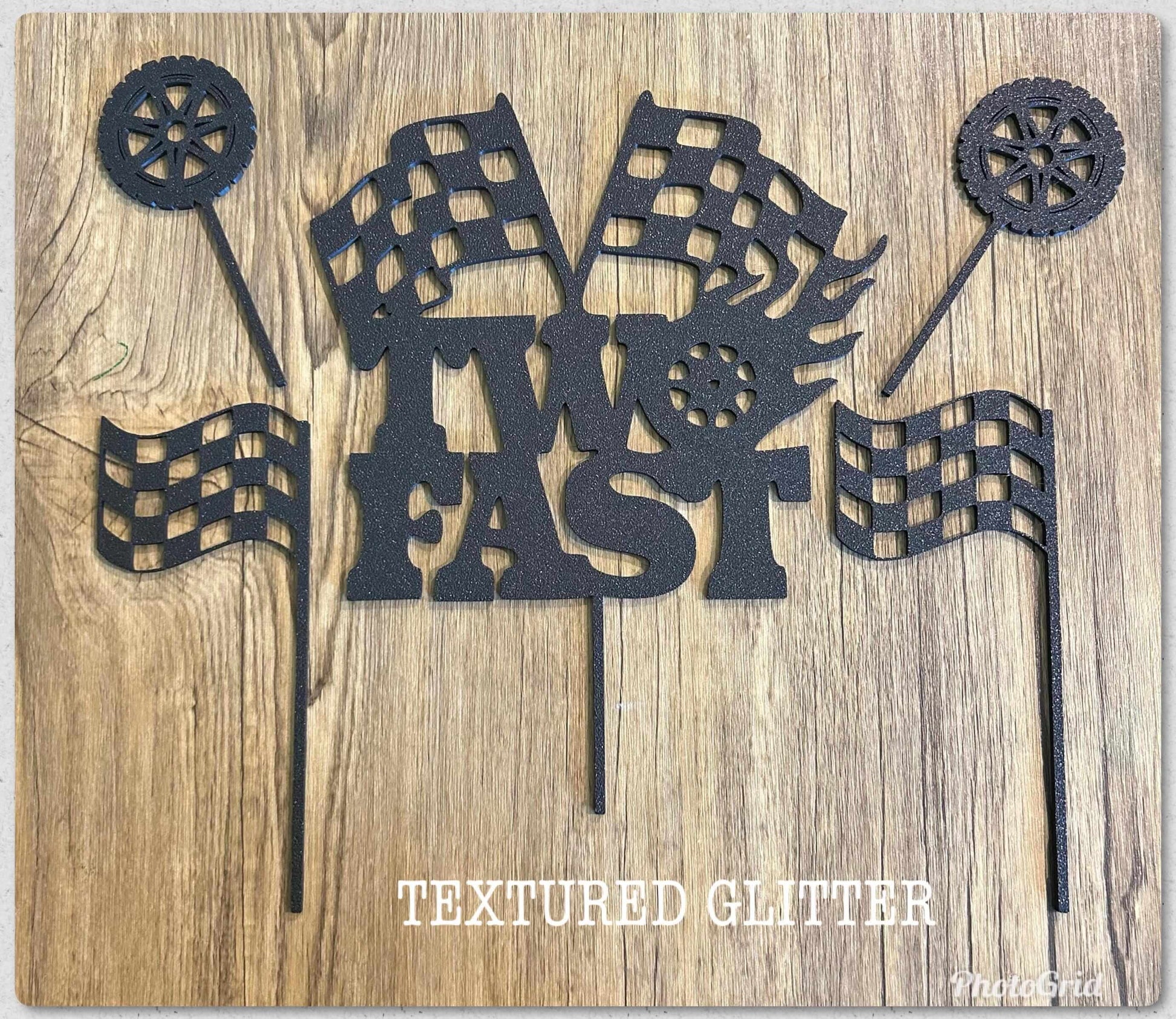 Two fast cake topper set-Digital Chaotik