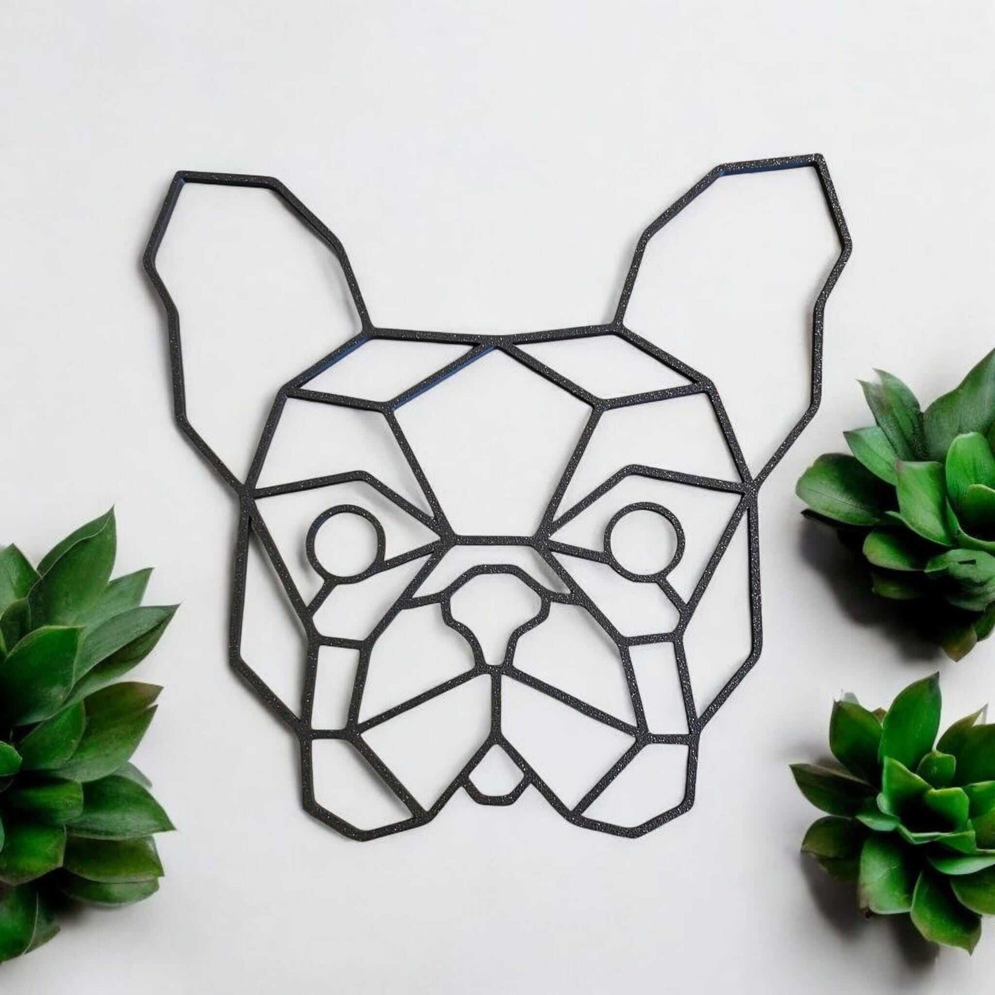 Geometric Pug Wall Decor: Modern Dog Art-Digital Chaotik