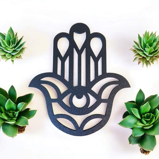 Fatima's Hand Wall Decor: Ethnic Home Blessing-Digital Chaotik