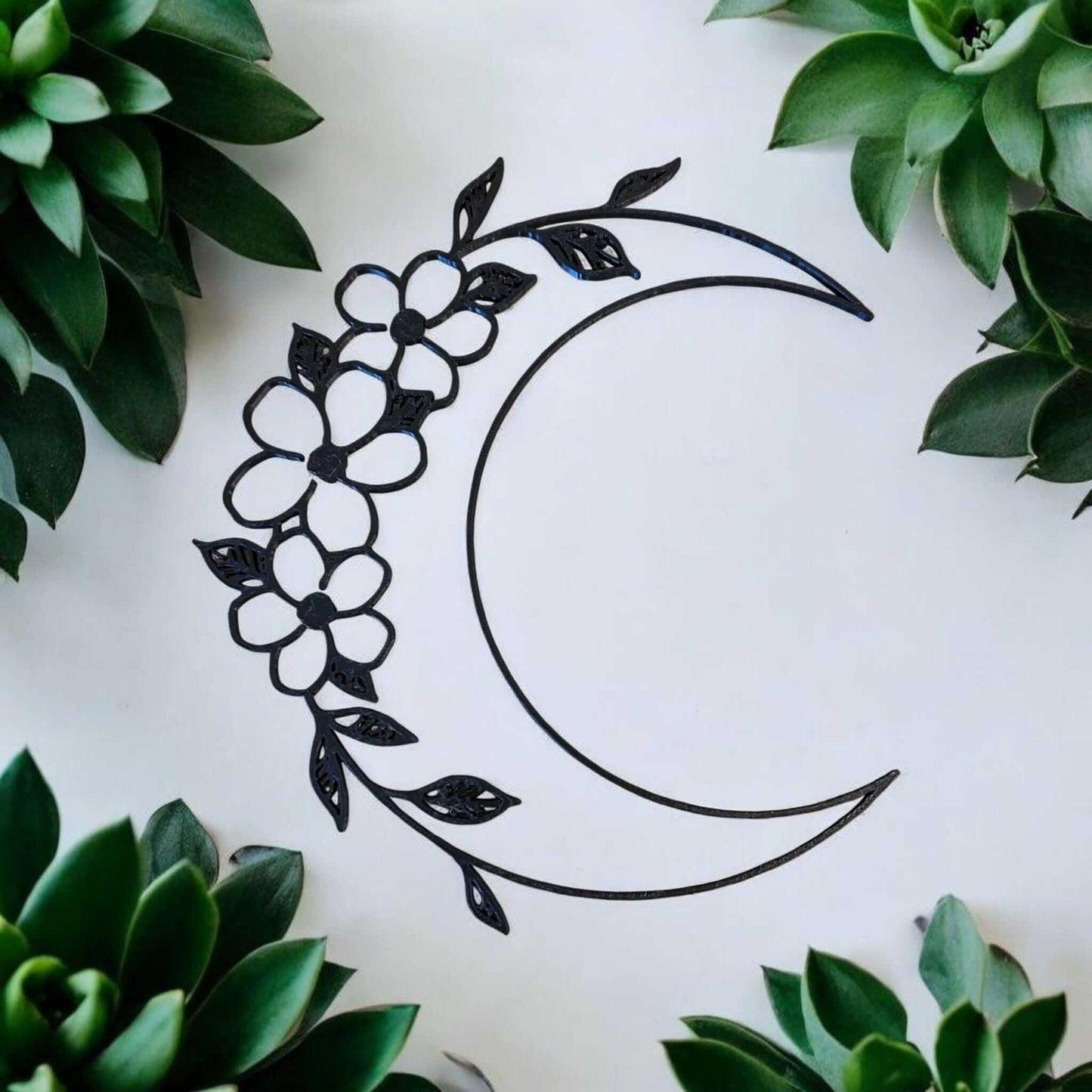 Floral Moon Wall Decor-Digital Chaotik