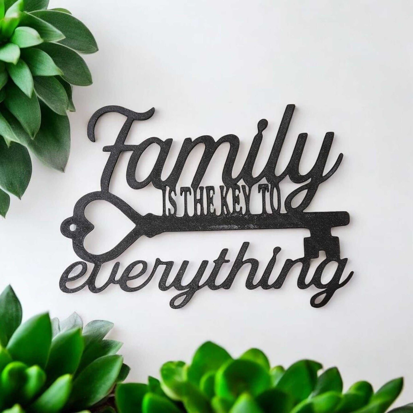 Charming Family Is The Key To Everything Wall Art - Home Decor for Loving Families-Digital Chaotik