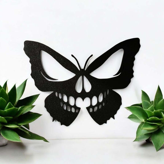 Skull Butterfly Wall Art: Gothic Macabre Home Decor-Digital Chaotik