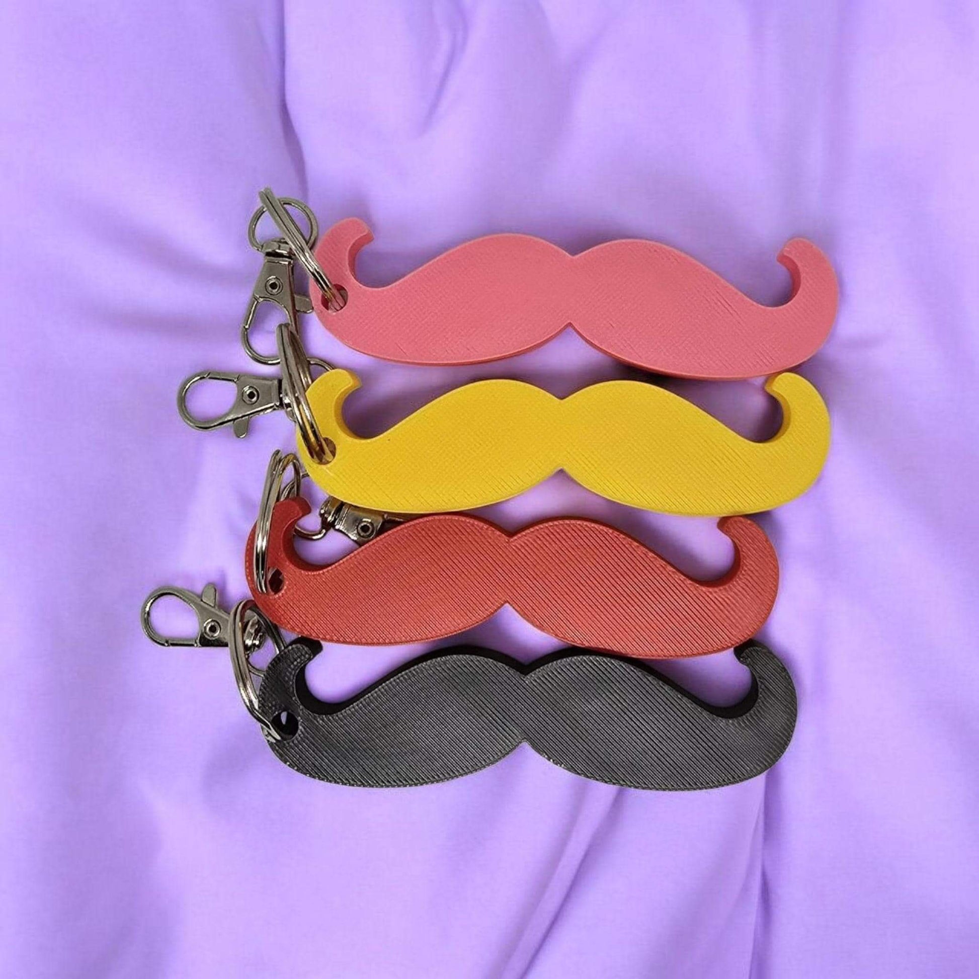 Funny Mustache Bottle Opener Keychain - Gift for Beer Lovers-Digital Chaotik