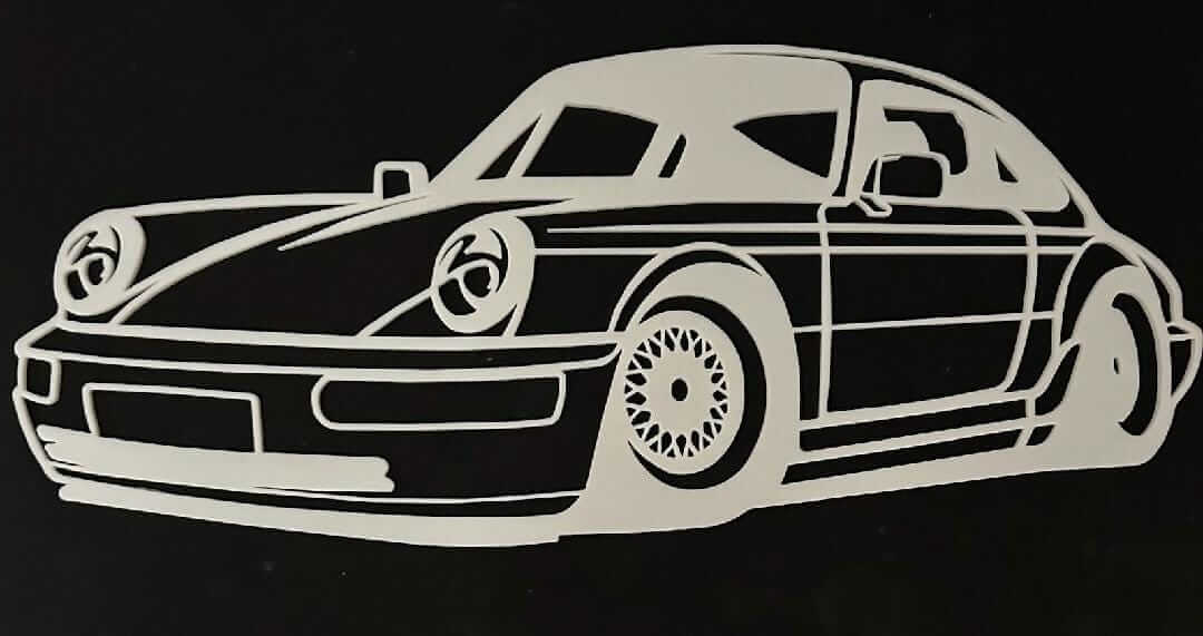 Vintage Porsche 964 Poster: Classic Car Wall Art-Digital Chaotik