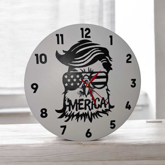 Donald Trump Chicken Wall Clock - Funny Political Decor-Digital Chaotik