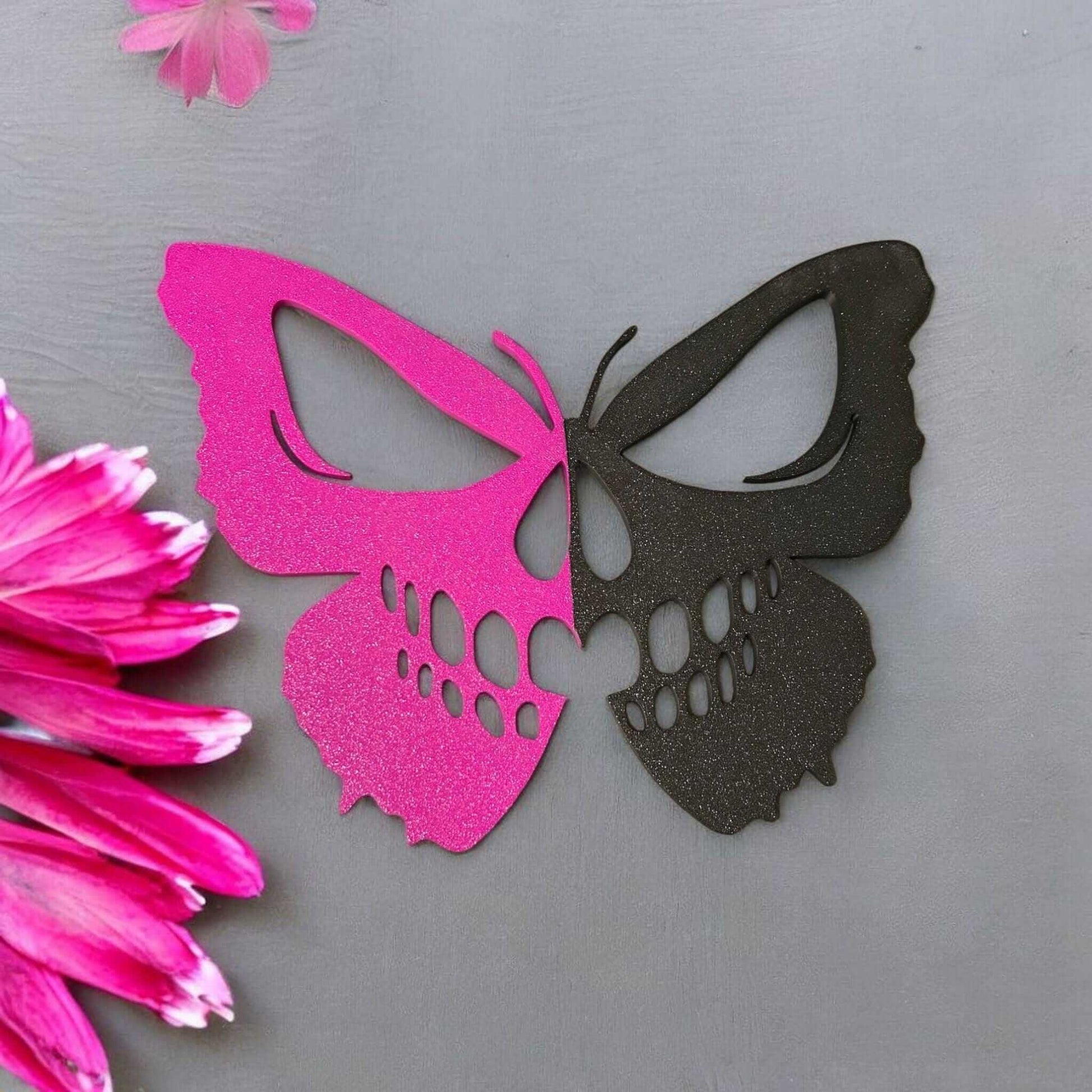 Skull Butterfly Wall Art: Gothic Macabre Home Decor-Digital Chaotik