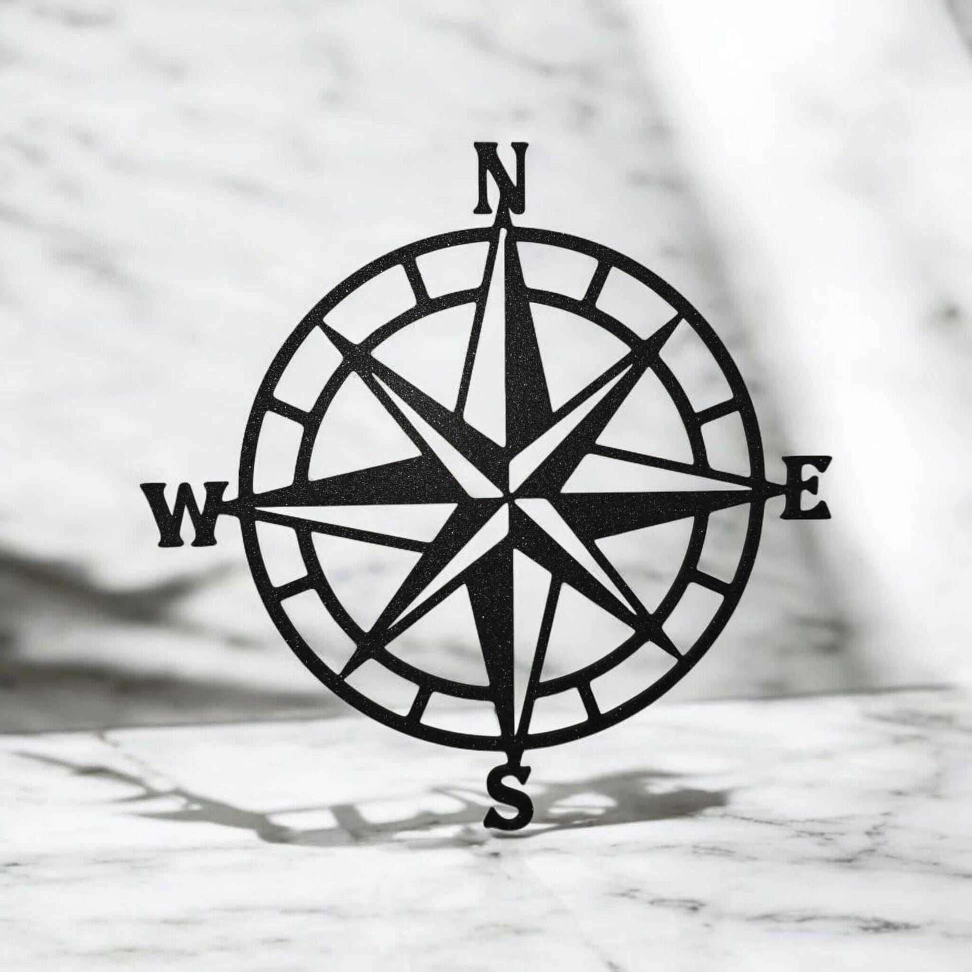 Metal Compass Wall Decor: Boho Living Room Art-Digital Chaotik