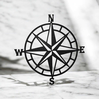 Metal Compass Wall Decor: Boho Living Room Art-Digital Chaotik
