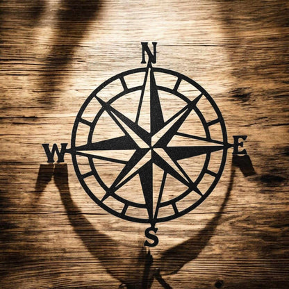 Metal Compass Wall Decor: Boho Living Room Art-Digital Chaotik