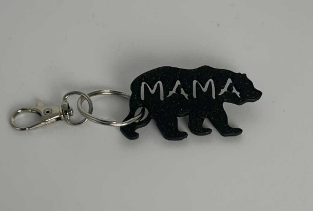 Mama Bear Keychain, Mom Life Accessories, Gift for Mom-Digital Chaotik
