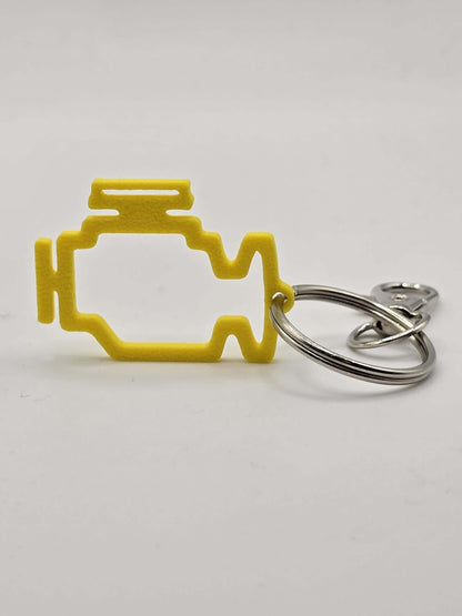 Funny Check Engine Light Keychain: 3D Printed Car Lover Gift-Digital Chaotik