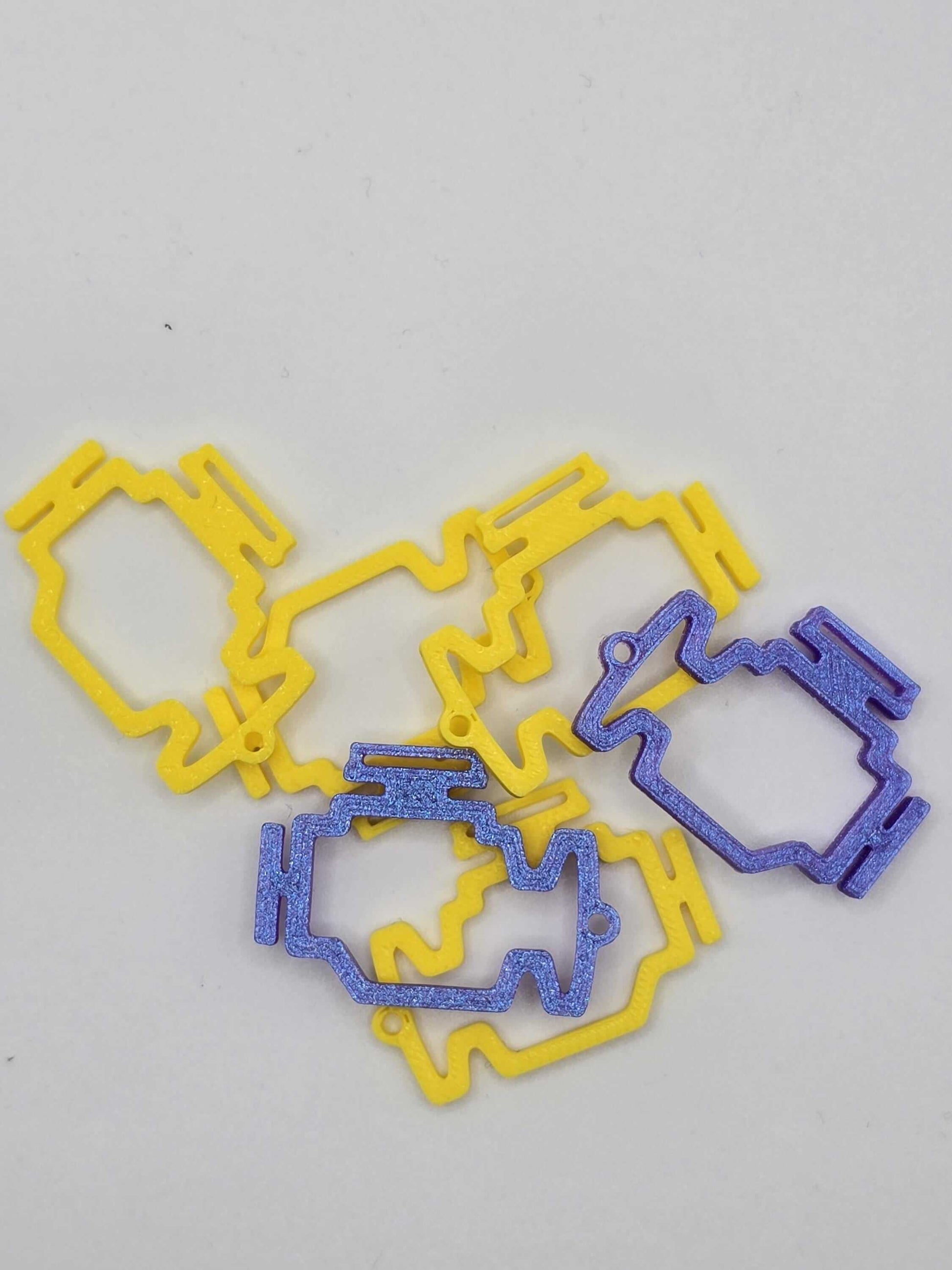 Funny Check Engine Light Keychain: 3D Printed Car Lover Gift-Digital Chaotik