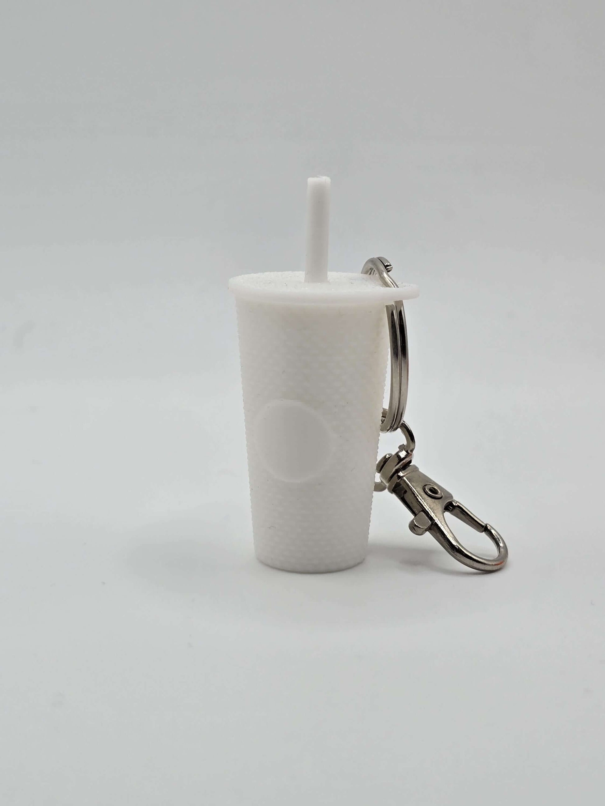 3D Printed Miniature Iced Drink Cup Keychain: Fun Tumbler with Straw-Digital Chaotik