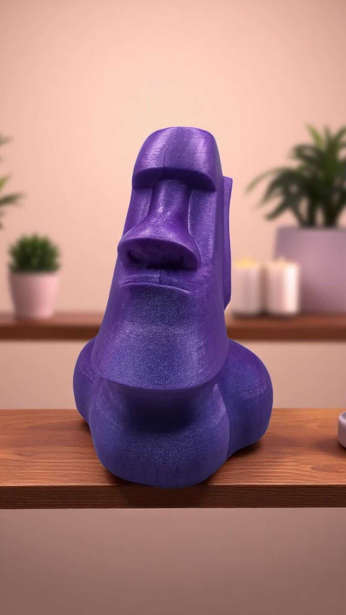 Handcrafted Moai Statue Figurine: Polynesian Decor-Digital Chaotik