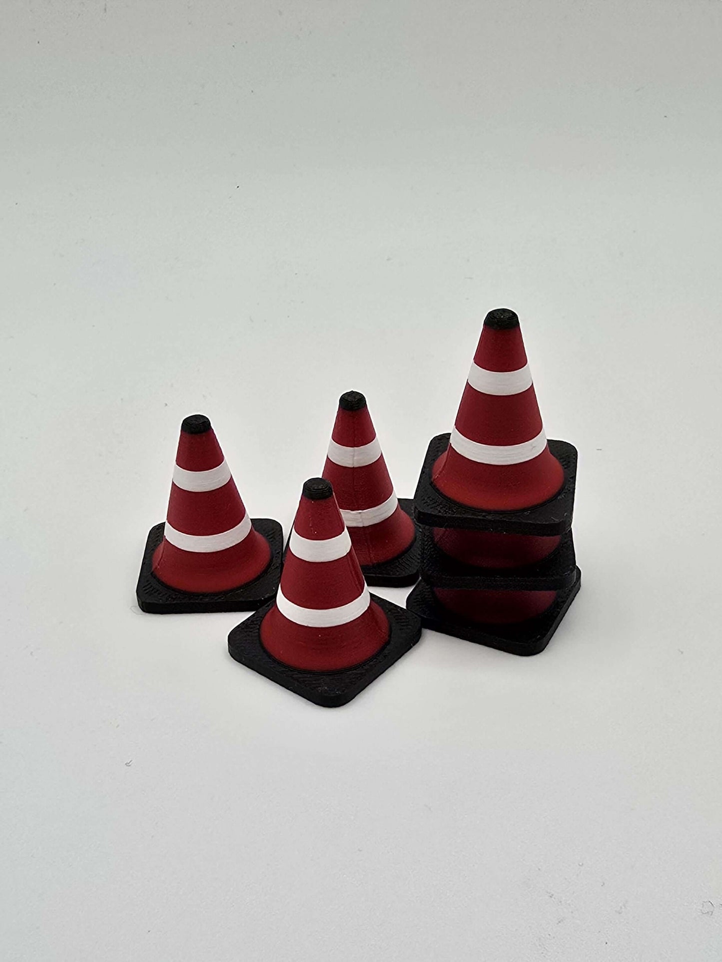 Mini RC Drift Cones: 1/10 & 1/64 Scale Track Markers, Garage Props - 12 Pack-Digital Chaotik