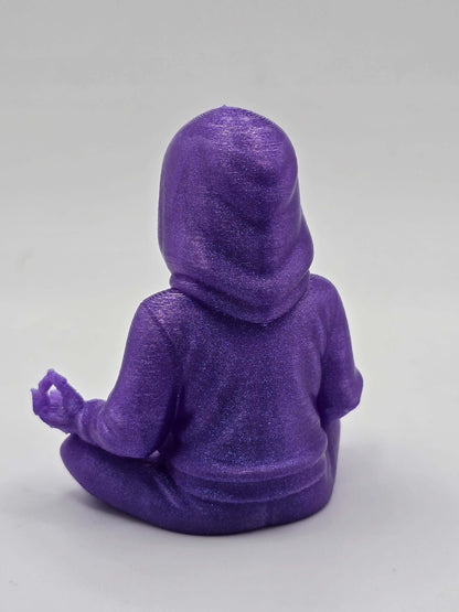 3D Printed Meditating Grim Reaper: Gothic Zen Skeleton Decor-Digital Chaotik