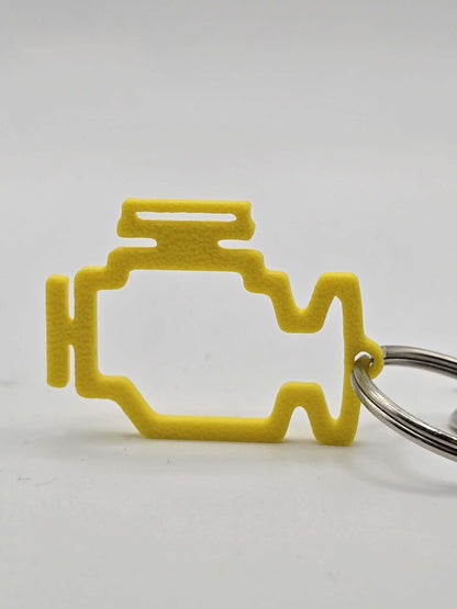 Funny Check Engine Light Keychain: 3D Printed Car Lover Gift-Digital Chaotik