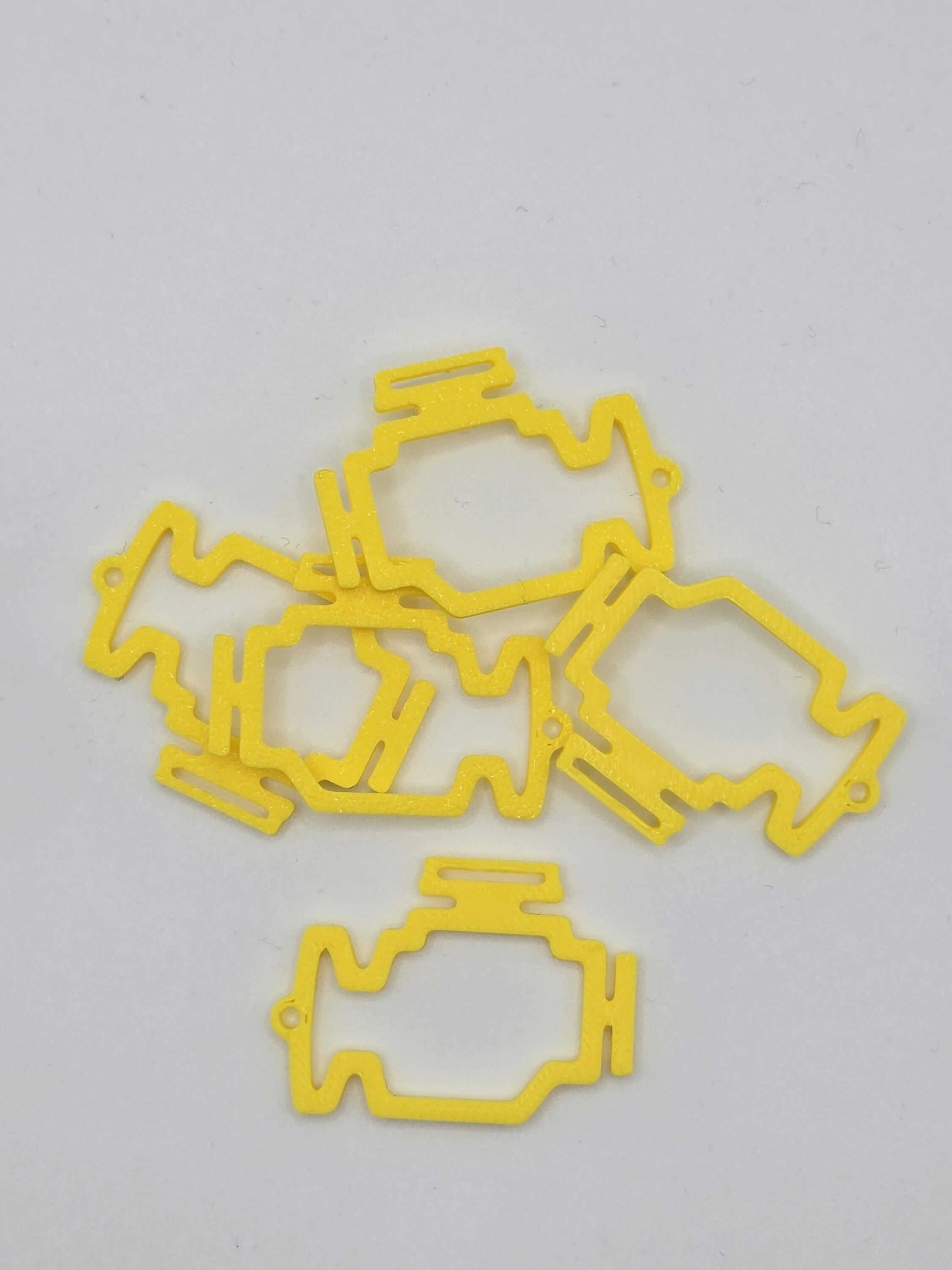 Funny Check Engine Light Keychain: 3D Printed Car Lover Gift-Digital Chaotik