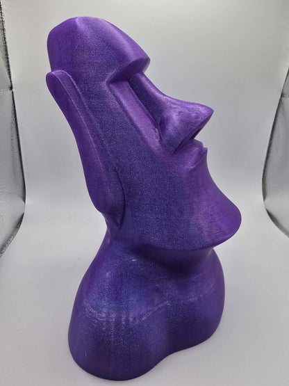 Handcrafted Moai Statue Figurine: Polynesian Decor-Digital Chaotik