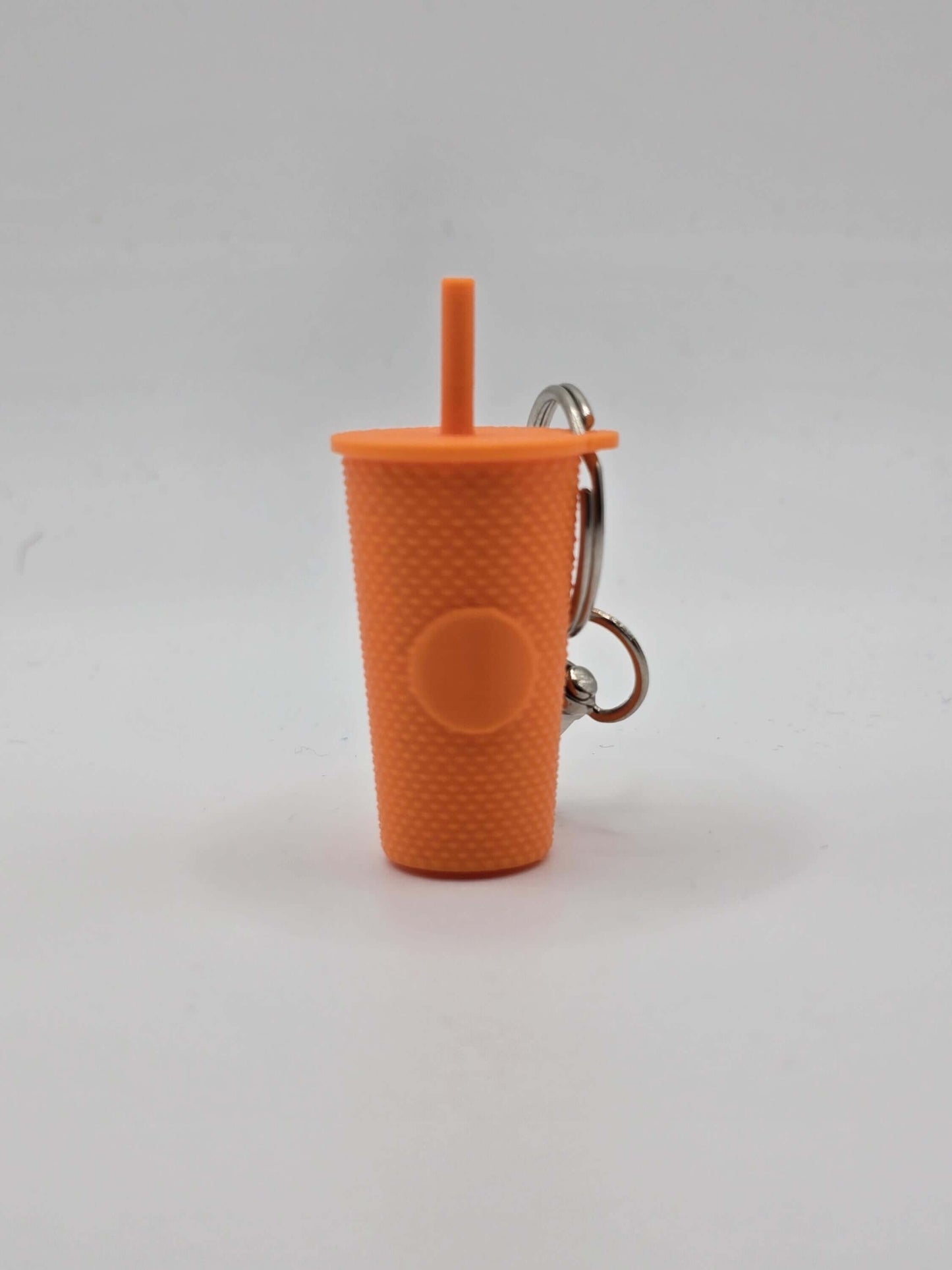 3D Printed Miniature Iced Drink Cup Keychain: Fun Tumbler with Straw-Digital Chaotik