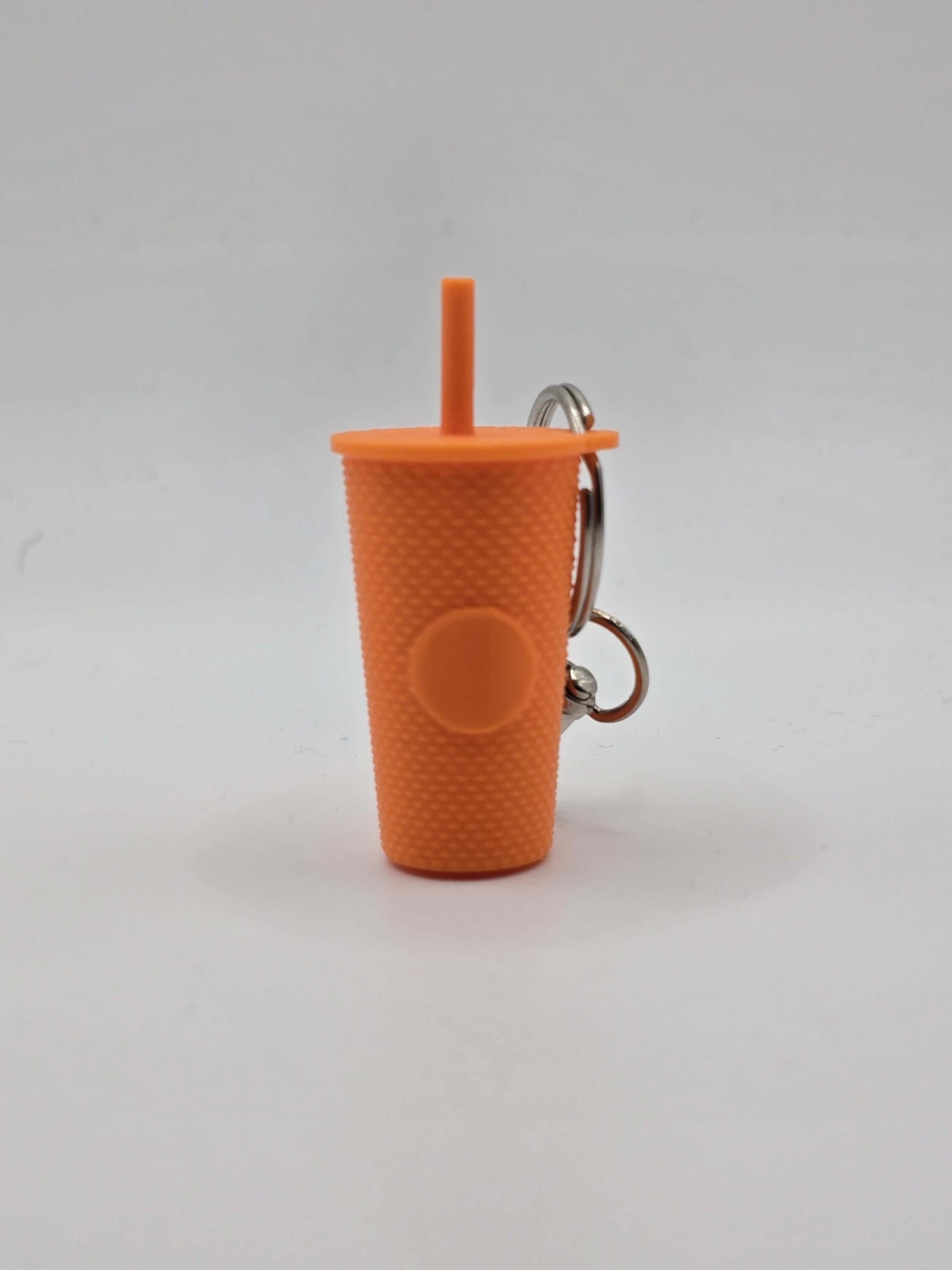3D Printed Miniature Iced Drink Cup Keychain: Fun Tumbler with Straw-Digital Chaotik