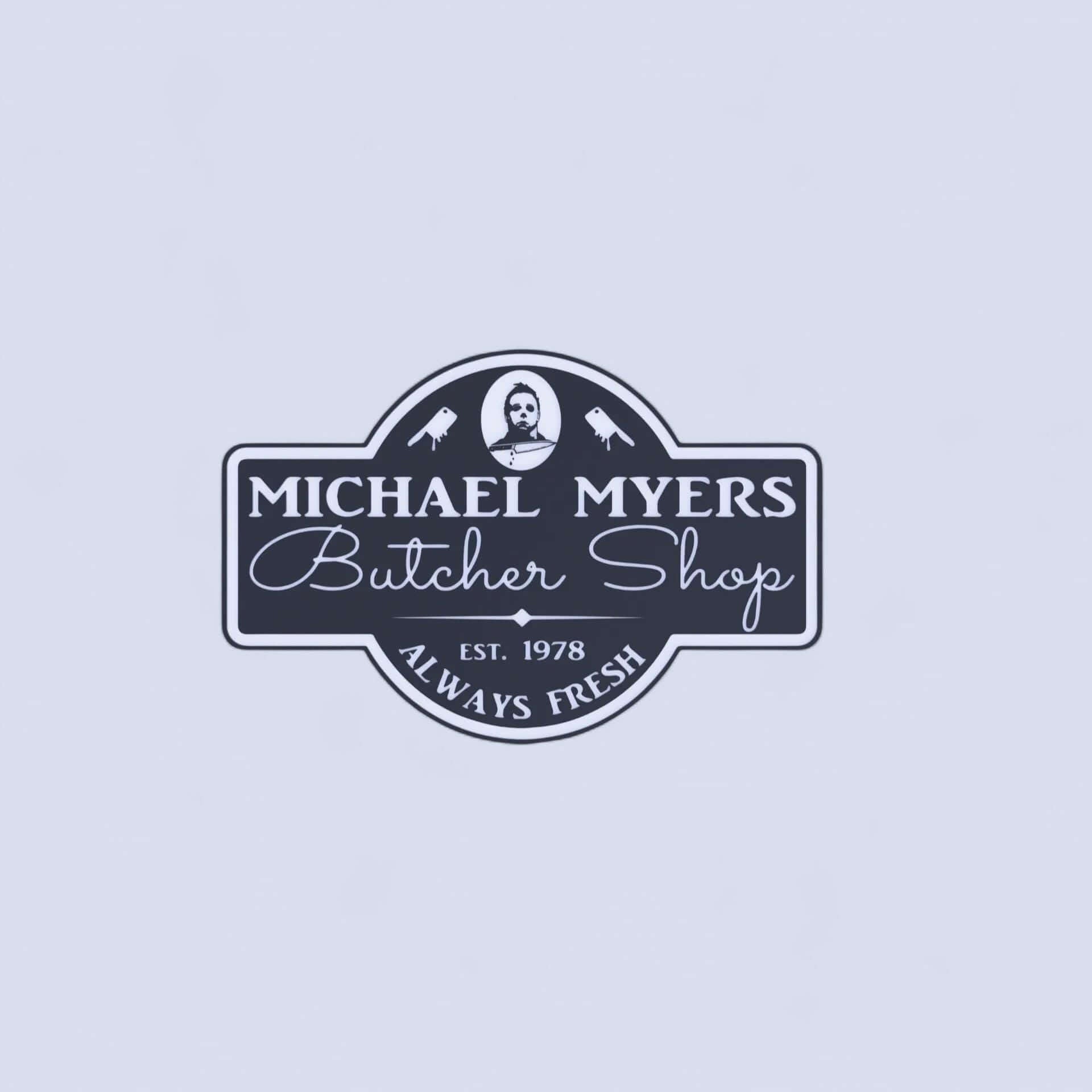 Michael Myers Butcher Shop Sign: Retro Horror Halloween Decor-Digital Chaotik