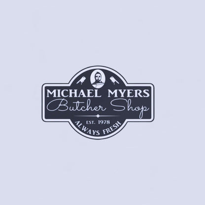 Michael Myers Butcher Shop Sign: Retro Horror Halloween Decor-Digital Chaotik